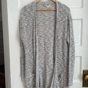 Grey Woven Cardigan